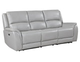 Alexandria Stone 3-Piece Top-Grain Leather Power Reclining Set by Steve Silver at Eve Furniture
