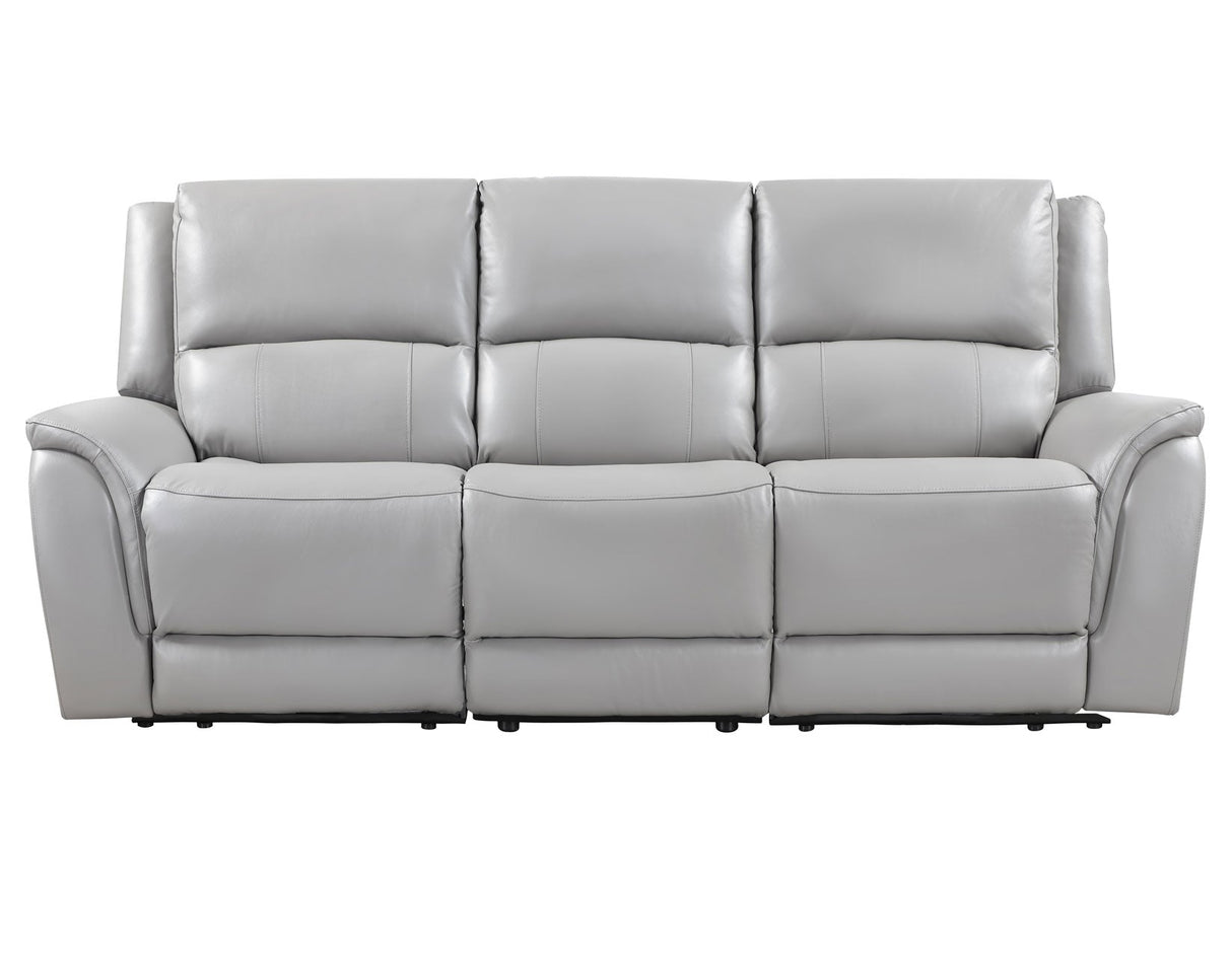 Alexandria Stone 3-Piece Top-Grain Leather Power Reclining Set by Steve Silver at Eve Furniture