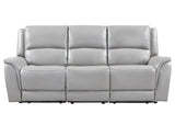 Alexandria Stone 3-Piece Top-Grain Leather Power Reclining Set by Steve Silver at Eve Furniture