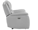 Alexandria Stone 3-Piece Top-Grain Leather Power Reclining Set by Steve Silver at Eve Furniture