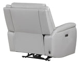 Alexandria Stone 3-Piece Top-Grain Leather Power Reclining Set by Steve Silver at Eve Furniture