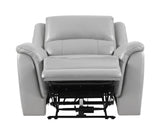 Alexandria Stone 3-Piece Top-Grain Leather Power Reclining Set by Steve Silver at Eve Furniture