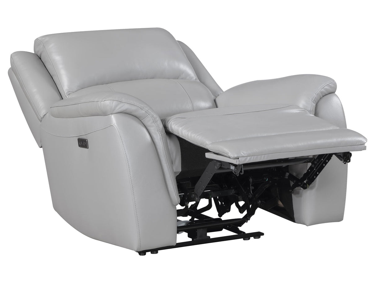 Alexandria Stone 3-Piece Top-Grain Leather Power Reclining Set by Steve Silver at Eve Furniture