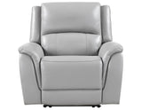 Alexandria Stone Top-Grain Leather Power Recliner by Steve Silver at Eve Furniture