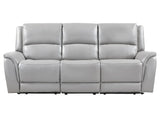 Alexandria Stone Top-Grain Leather Power Reclining Sofa by Steve Silver at Eve Furniture