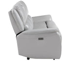 Alexandria Stone Top-Grain Leather Power Reclining Sofa by Steve Silver at Eve Furniture