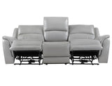 Alexandria Stone Top-Grain Leather Power Reclining Sofa by Steve Silver at Eve Furniture