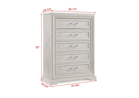 Alexandria Whitewash Chest by Crown Mark at Eve Furniture