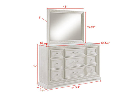 Alexandria Whitewash Dresser by Crown Mark at Eve Furniture