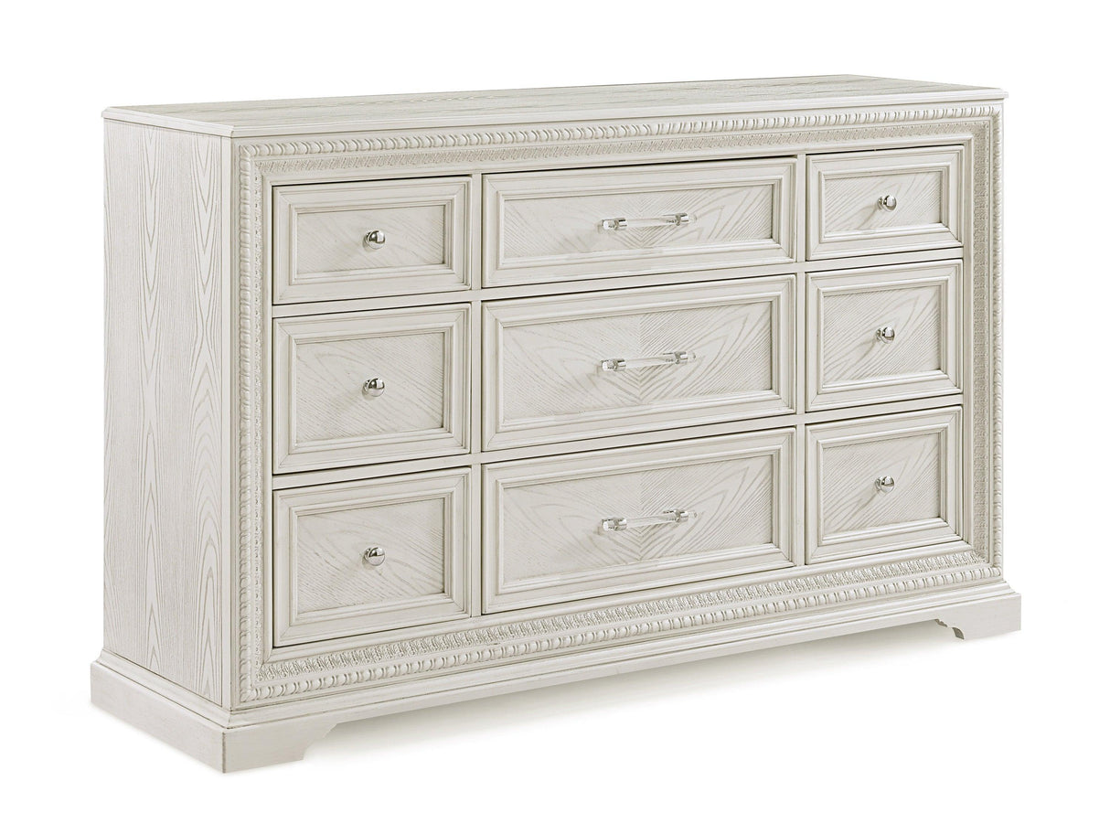 Alexandria Whitewash Dresser by Crown Mark at Eve Furniture