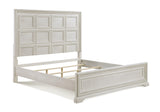 Alexandria Whitewash King Panel Bed by Crown Mark at Eve Furniture