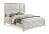 Alexandria Whitewash King Panel Bed by Crown Mark at Eve Furniture
