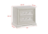 Alexandria Whitewash Nightstand by Crown Mark at Eve Furniture
