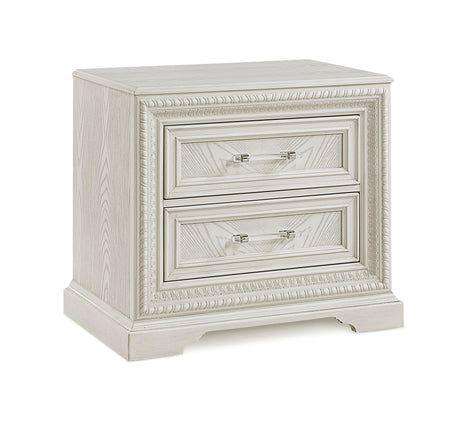Alexandria Whitewash Nightstand by Crown Mark at Eve Furniture
