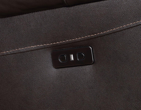 Alexandria Chocolate Top-Grain Leather 6-Piece Power Reclining Set by Steve Silver at Eve Furniture