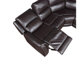 Alexandria Chocolate Top-Grain Leather 6-Piece Power Reclining Set by Steve Silver at Eve Furniture