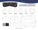 Alexandria Chocolate Top-Grain Leather 6-Piece Power Reclining Set by Steve Silver at Eve Furniture