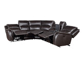 Alexandria Chocolate Top-Grain Leather 6-Piece Power Reclining Set by Steve Silver at Eve Furniture