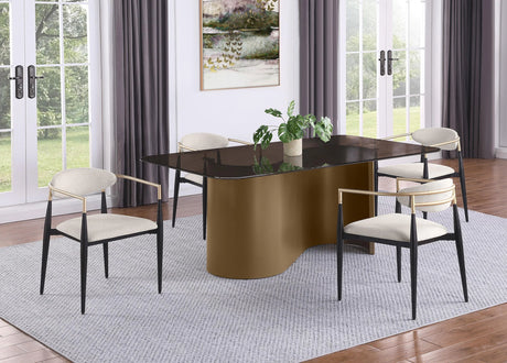 Alexis Upholstered Dining Arm Chair Beige (Set of 2) by Coaster at Eve Furniture