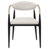 Alexis Upholstered Dining Arm Chair Beige (Set of 2) by Coaster at Eve Furniture