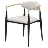 Alexis Upholstered Dining Arm Chair Beige (Set of 2) by Coaster at Eve Furniture
