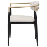 Alexis Upholstered Dining Arm Chair Beige (Set of 2) by Coaster at Eve Furniture