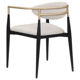 Alexis Upholstered Dining Arm Chair Beige (Set of 2) by Coaster at Eve Furniture