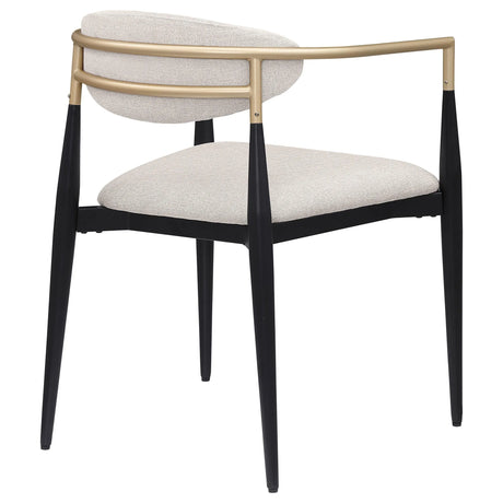 Alexis Upholstered Dining Arm Chair Beige (Set of 2) by Coaster at Eve Furniture
