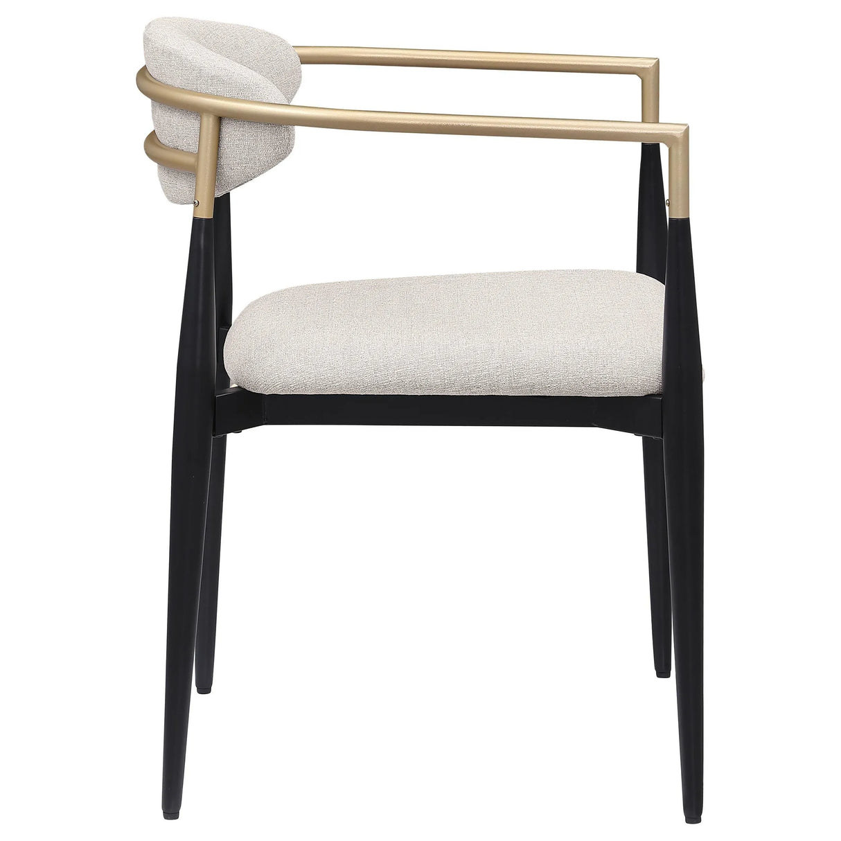 Alexis Upholstered Dining Arm Chair Beige (Set of 2) by Coaster at Eve Furniture
