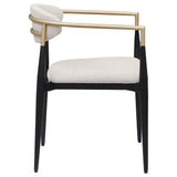 Alexis Upholstered Dining Arm Chair Beige (Set of 2) by Coaster at Eve Furniture