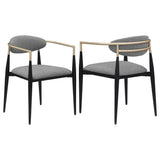 Alexis Upholstered Dining Arm Chair Grey (Set of 2) by Coaster at Eve Furniture