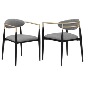 Alexis Upholstered Dining Arm Chair Grey (Set of 2) by Coaster at Eve Furniture