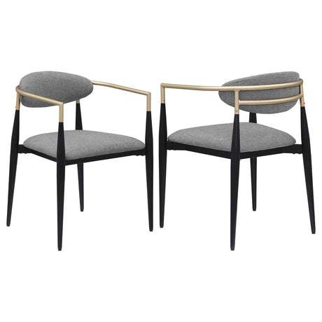 Alexis Upholstered Dining Arm Chair Grey (Set of 2) by Coaster at Eve Furniture