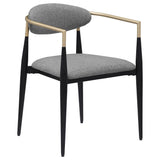 Alexis Upholstered Dining Arm Chair Grey (Set of 2) by Coaster at Eve Furniture