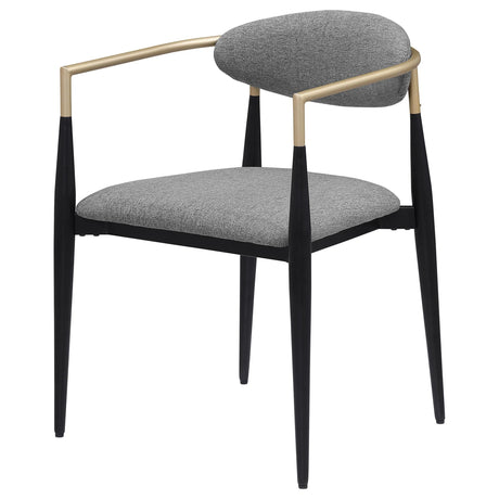 Alexis Upholstered Dining Arm Chair Grey (Set of 2) by Coaster at Eve Furniture