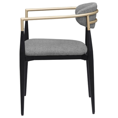 Alexis Upholstered Dining Arm Chair Grey (Set of 2) by Coaster at Eve Furniture