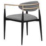 Alexis Upholstered Dining Arm Chair Grey (Set of 2) by Coaster at Eve Furniture