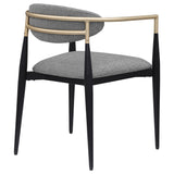 Alexis Upholstered Dining Arm Chair Grey (Set of 2) by Coaster at Eve Furniture