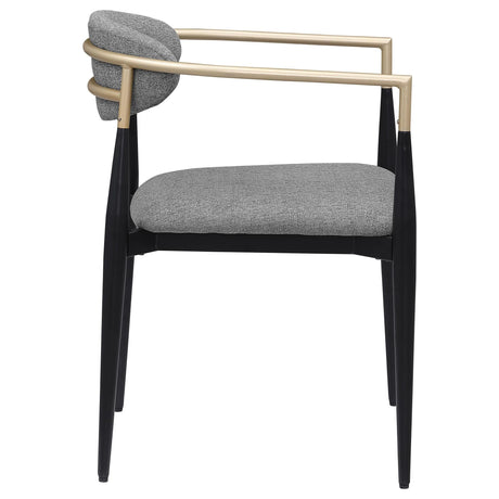 Alexis Upholstered Dining Arm Chair Grey (Set of 2) by Coaster at Eve Furniture