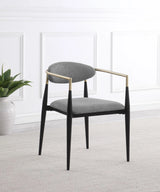 Alexis Upholstered Dining Arm Chair Grey (Set of 2) by Coaster at Eve Furniture