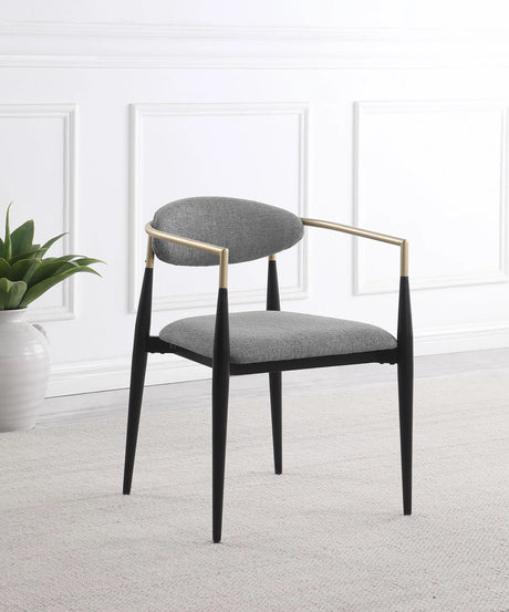 Alexis Upholstered Dining Arm Chair Grey (Set of 2) by Coaster at Eve Furniture