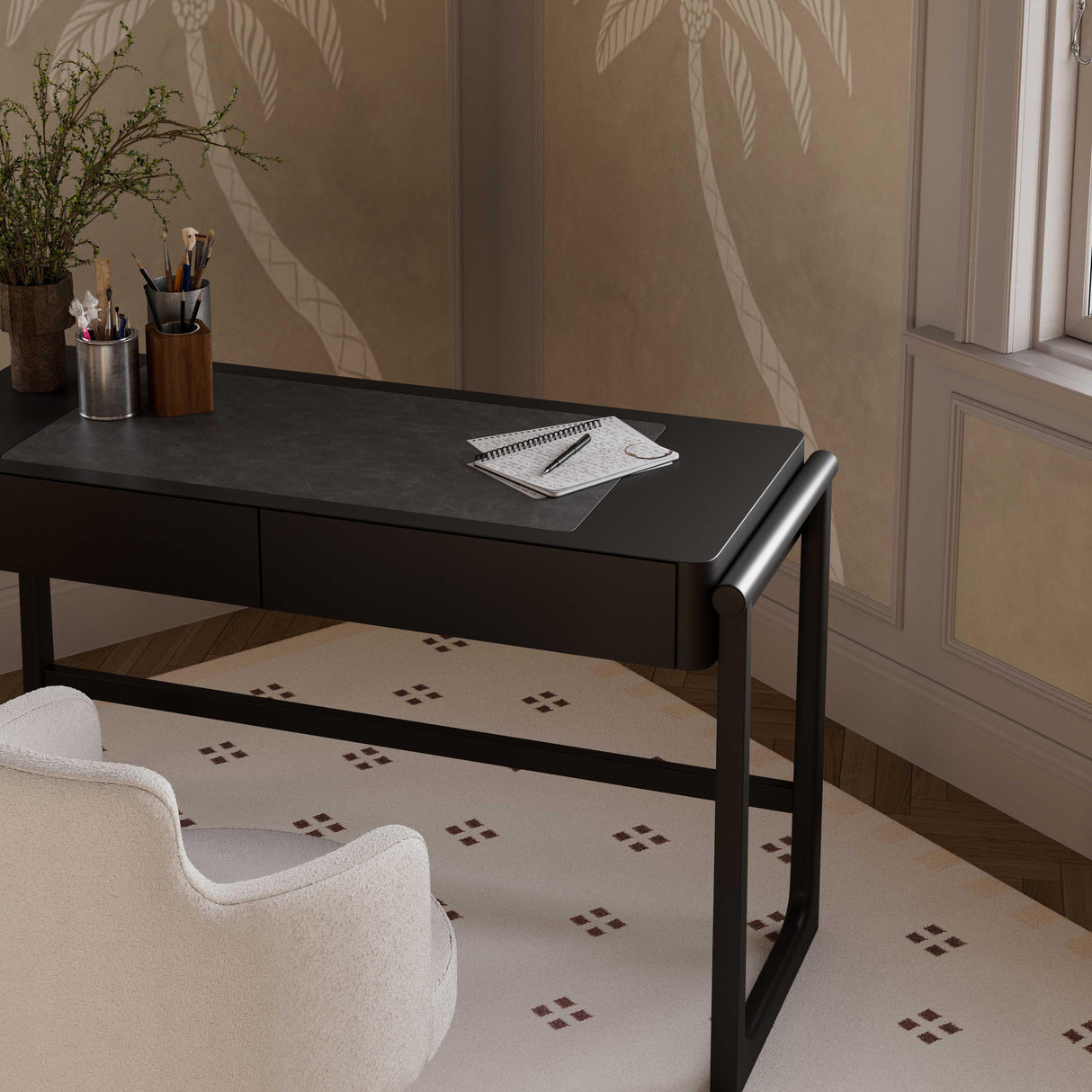 Alfalfa 2-Drawer Desk by TOV Furniture at Eve Furniture