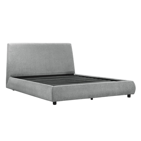 Alford Gray California King Upholstered Platform Bed by Homelegance at Eve Furniture