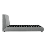 Alford Gray California King Upholstered Platform Bed by Homelegance at Eve Furniture