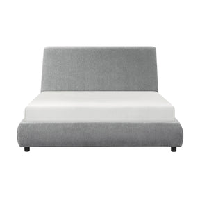 Alford Gray California King Upholstered Platform Bed by Homelegance at Eve Furniture