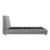 Alford Gray Full Upholstered Platform Bed by Homelegance at Eve Furniture