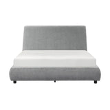 Alford Gray Full Upholstered Platform Bed by Homelegance at Eve Furniture