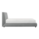 Alford Gray Queen Upholstered Platform Bed by Homelegance at Eve Furniture