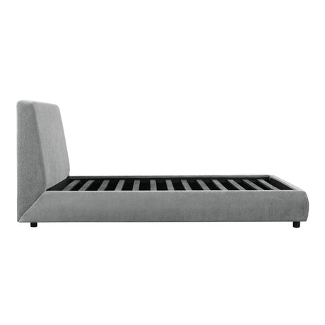Alford Gray Queen Upholstered Platform Bed by Homelegance at Eve Furniture