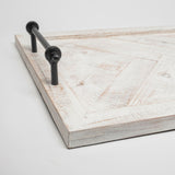 Alfred 35L x 16W Natural Wooden Herringbone Rectangular Tray by Mercana at Eve Furniture